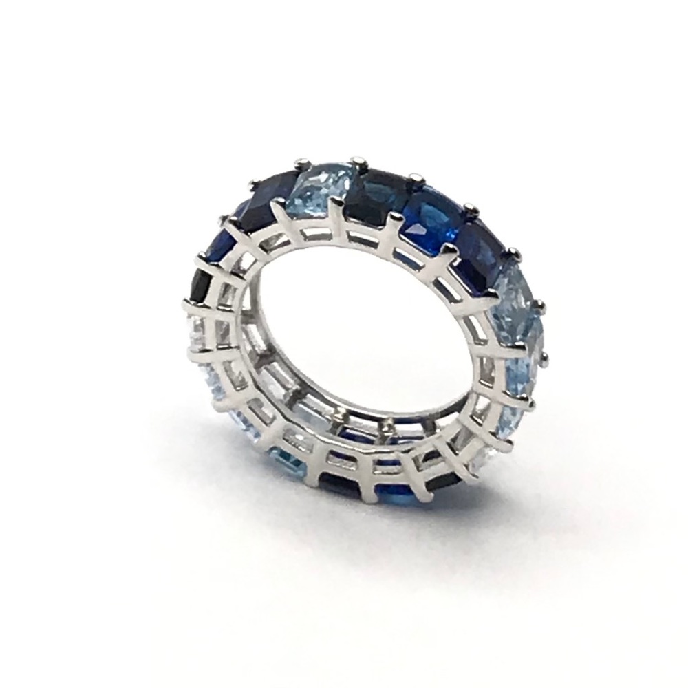 Blue Ombre Eternity Band Ring size 7